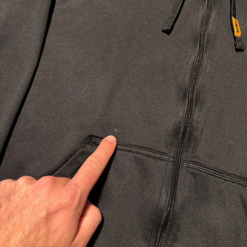 Nike Pittsburgh Steelers Therma-FIT Full Zip Hoodie Men Large Black NFL On Field